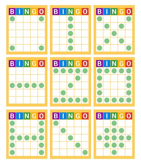 bingo winning patterns printable